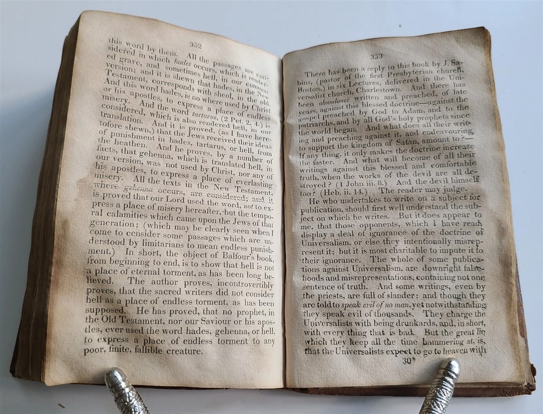 1826 HISTORY of ORIGIN of DOCTRINE of UNIVERSAL SALVATION antique AMERICANA - 5