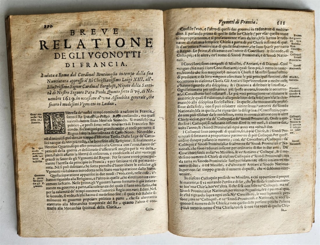 1667 RELATIONI DEL CARDINALE BENTIVOGLIO antique VELLUM BOUND w/MANUSCRIPT TITLE - 6