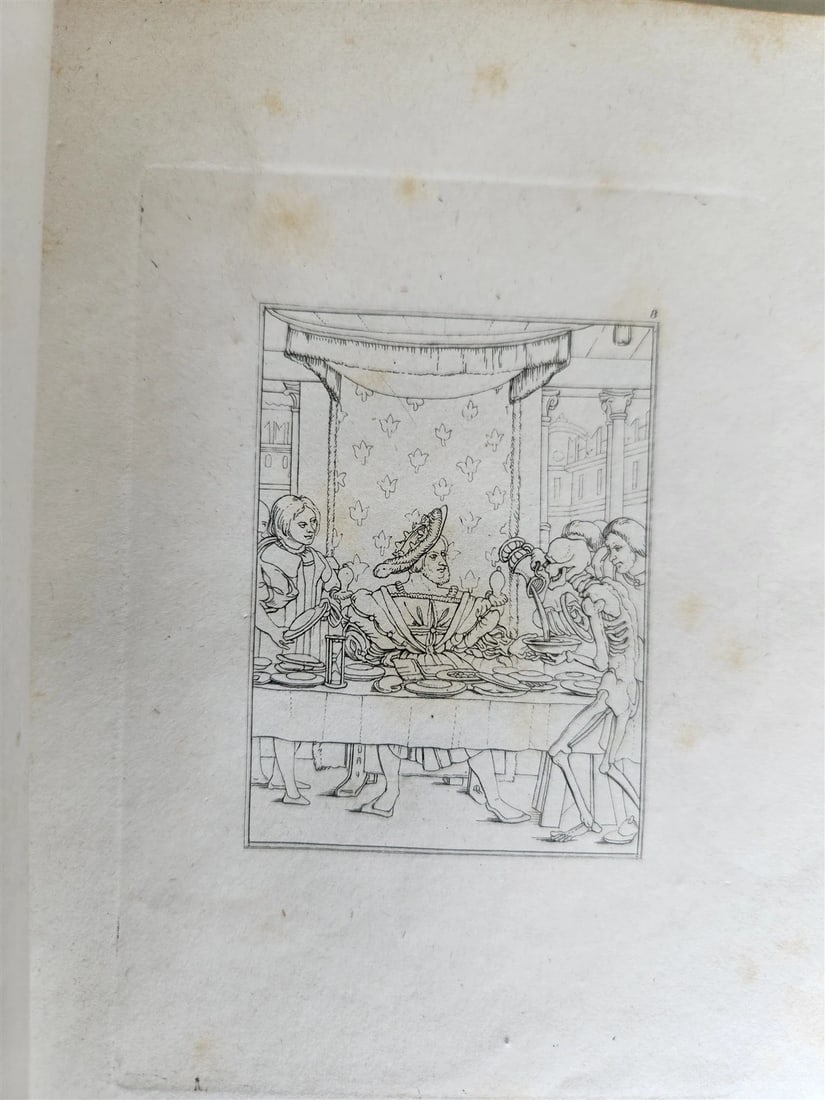 1831 DANCE of DEATH POEM 48 ETCHINGS by HOLBEIN antique Der Todtentanz Bechstein - 9