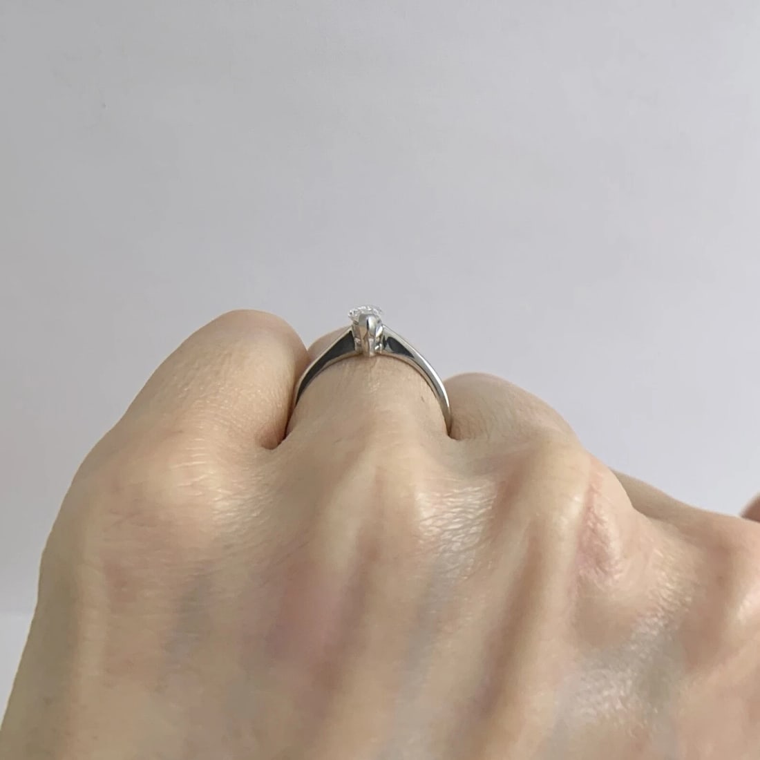 Marquise Solitaire Diamond Platinum Engagement Ring, .50 CT, 3.43 Grams - 5