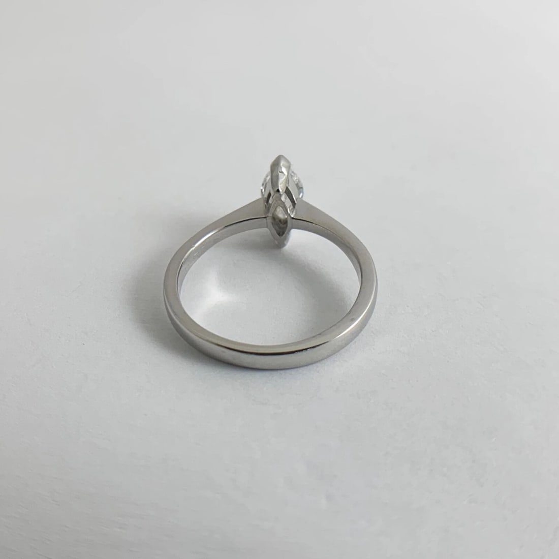 Marquise Solitaire Diamond Platinum Engagement Ring, .50 CT, 3.43 Grams - 9