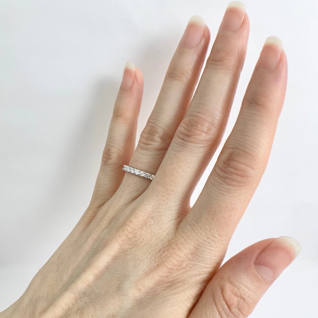 Two-Tone Round Diamond Wedding Band Ring 14K Yellow White Gold, .55 CTW - 5