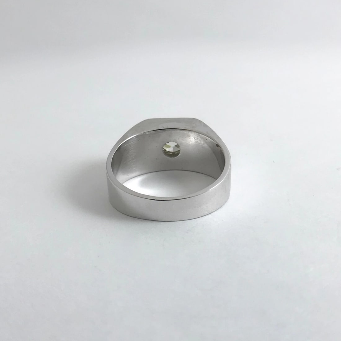 Men's Diamond Flat Top Wedding Band Ring 14K White Gold, 1.36 CTW, 12.66 Grams - 10