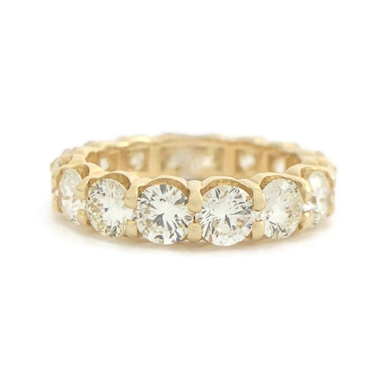 Round Diamond Eternity Ring Wedding Band 14K Yellow Gold, Size 6, 4.03 CTW: Round Diamond Eternity Ring Wedding Band 14K Yellow Gold, Size 6, 4.03 CTW This is a beautiful wedding band, anniversary ring or statement ring! Don't hesitate to ask any questions! Diamonds: 16