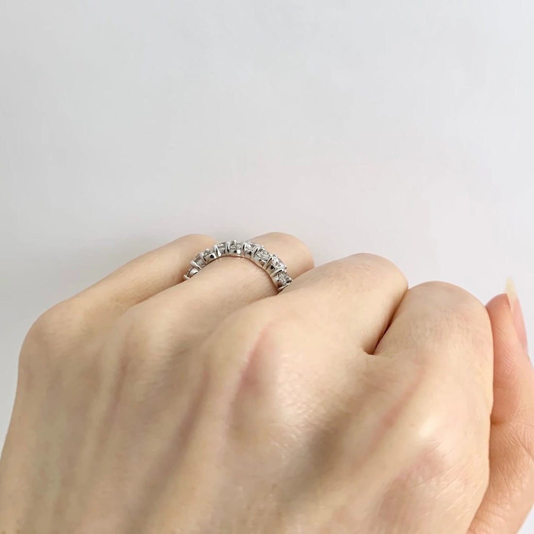 Round Diamond Eternity Ring Wedding Band 14K White Gold Size 6.75, 2.95 CTW - 5