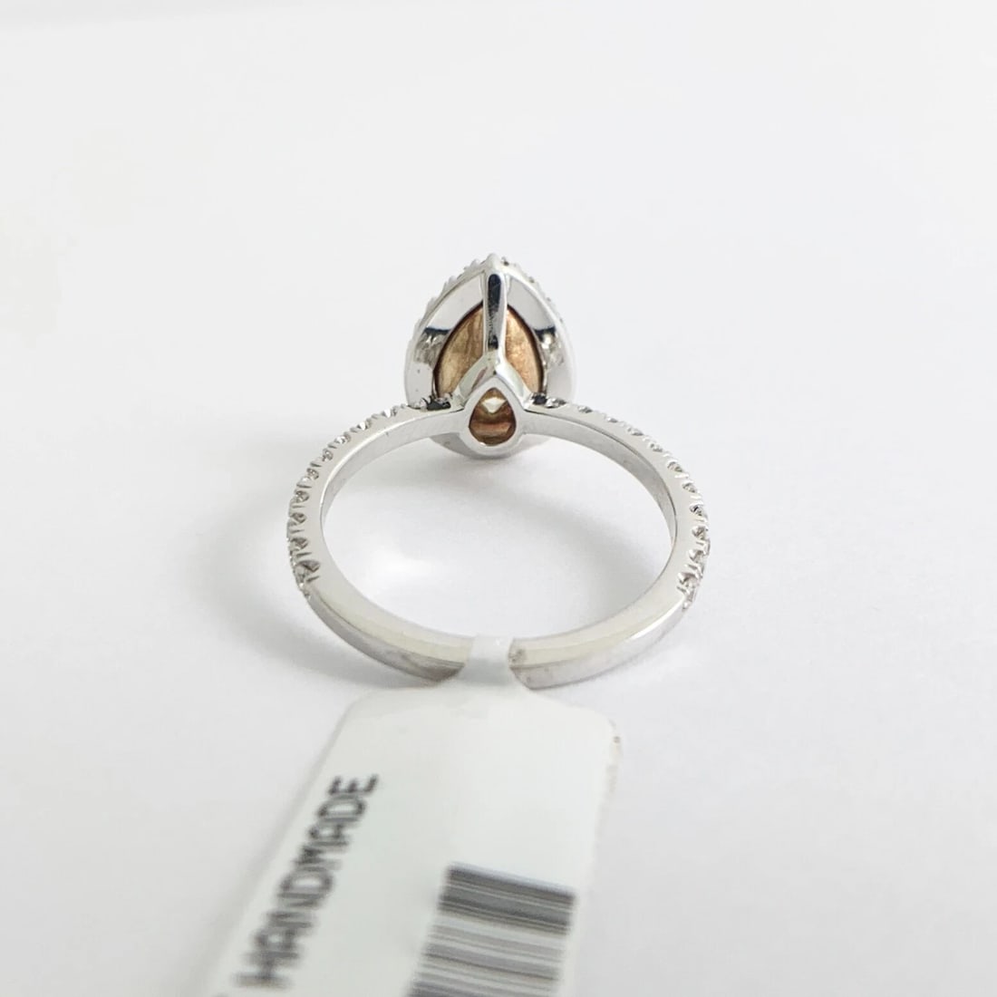 GIA Fancy Yellow Pear Diamond Halo Engagement Ring 18K White Gold, 1.72 CTW - 9