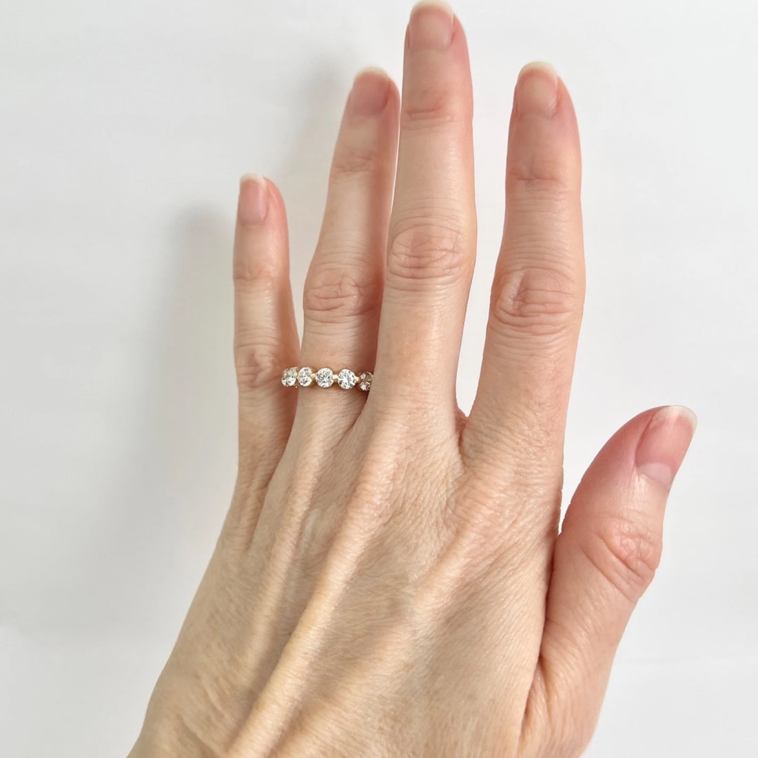 Round Diamond Eternity Ring Wedding Band 14K Yellow Gold, Size 6, 2.75 CTW - 2