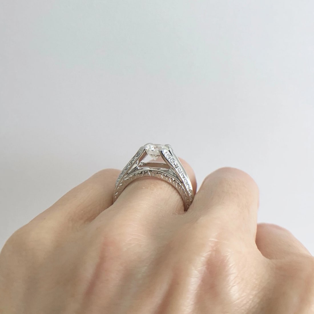 GIA Round Split Shank Diamond Engagement Ring 14K White Gold 1.83 CTW - 5