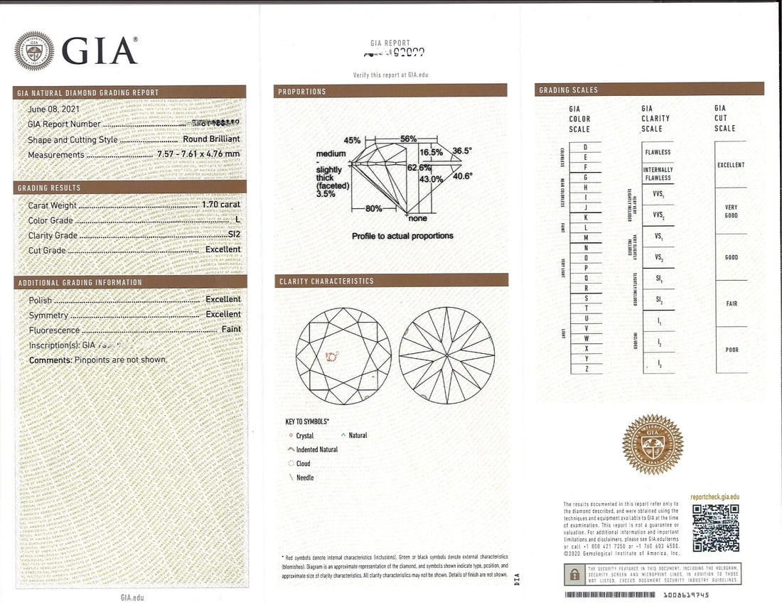 GIA Round Diamond Bezel-Set Sapphire Engagement Ring 18K Yellow Gold, 1.90 CTW - 9