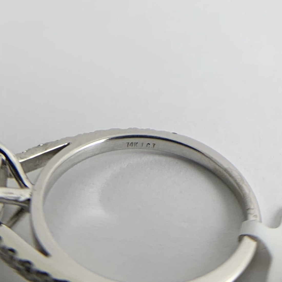 Thin Diamond Engagement Ring 4-Prong Setting Mounting 14K White Gold .30 CTW - 12