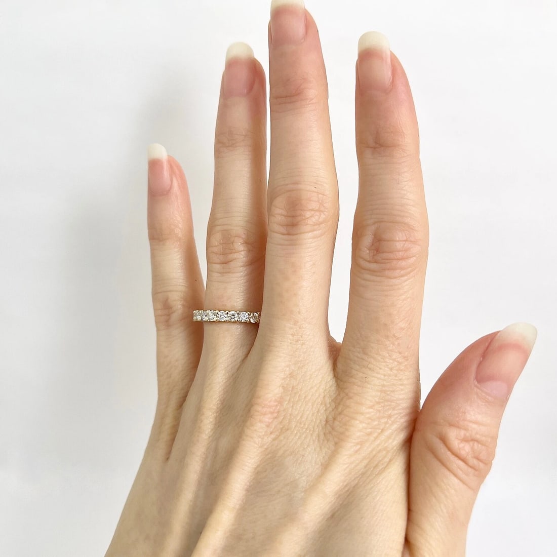Round Diamond Wedding Band Anniversary Ring 14K Yellow Gold, .90 CTW - 3