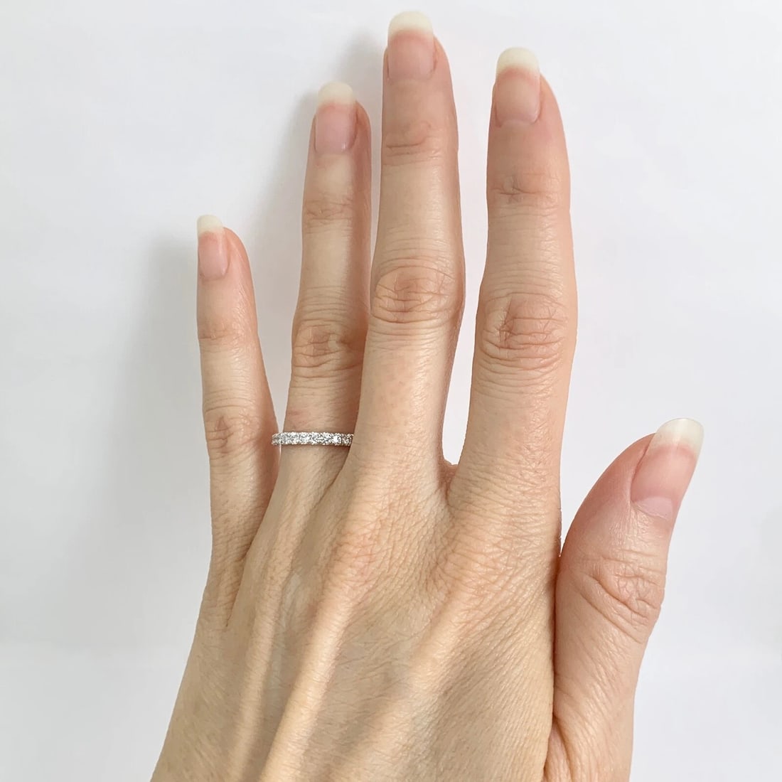 Diamond Eternity Ring Wedding Band 14K White Gold .80 CTW, Size 6 - 4