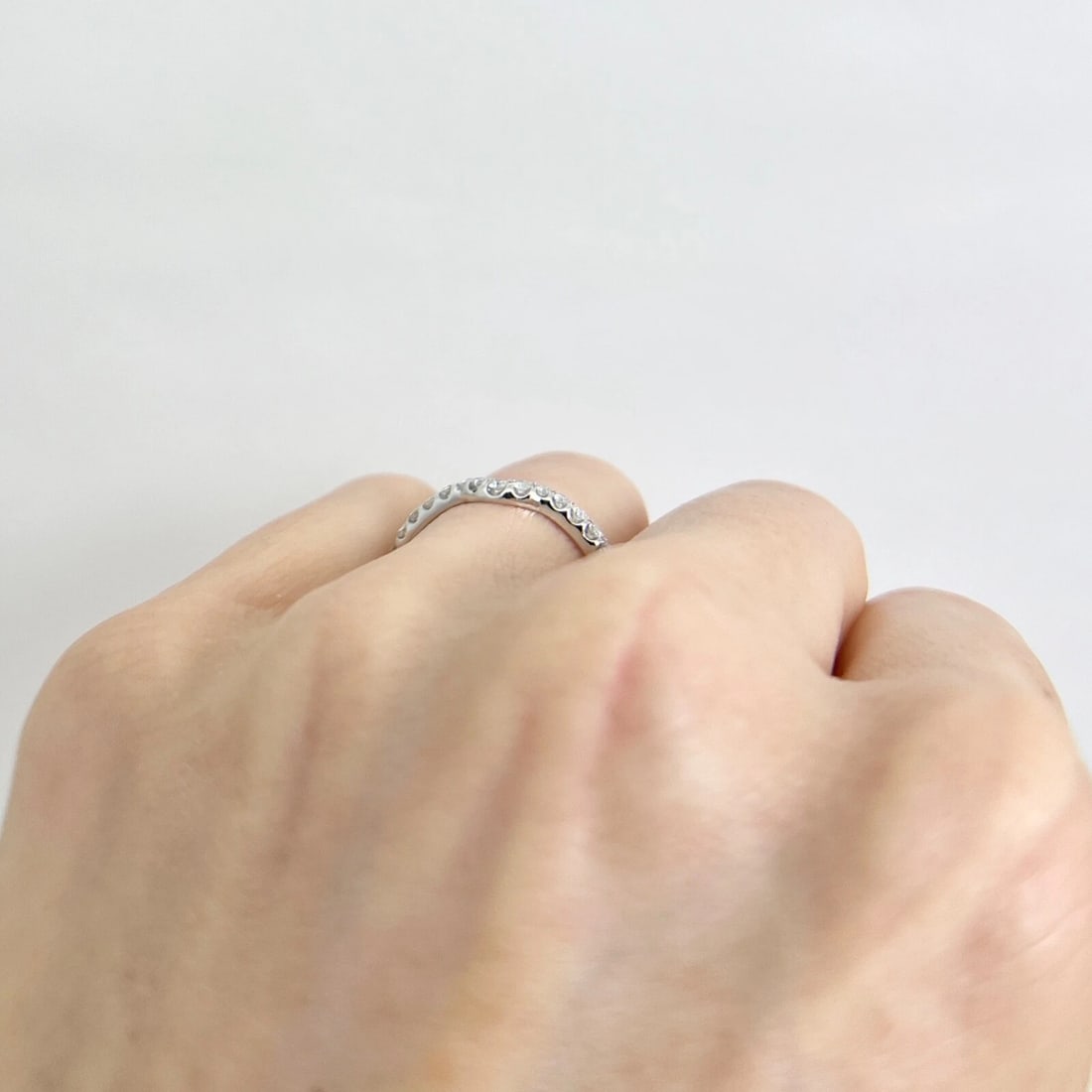 Neil Lane Curved Diamond Wedding Band Ring 14K White Gold, .36 CTW - 5