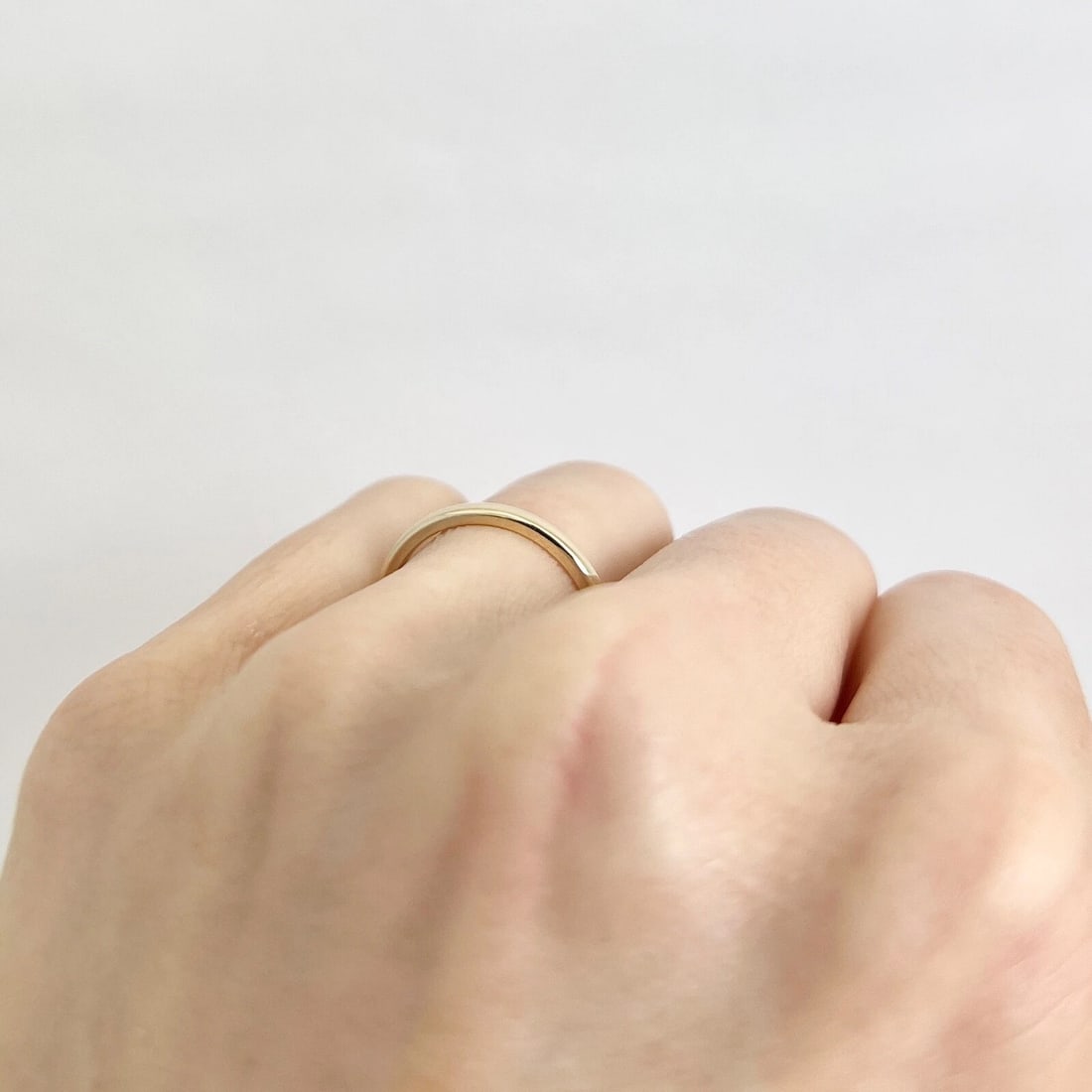 Thin Plain Classic Wedding Band Ring 14K Yellow Gold, Size 6, 2 mm - 5