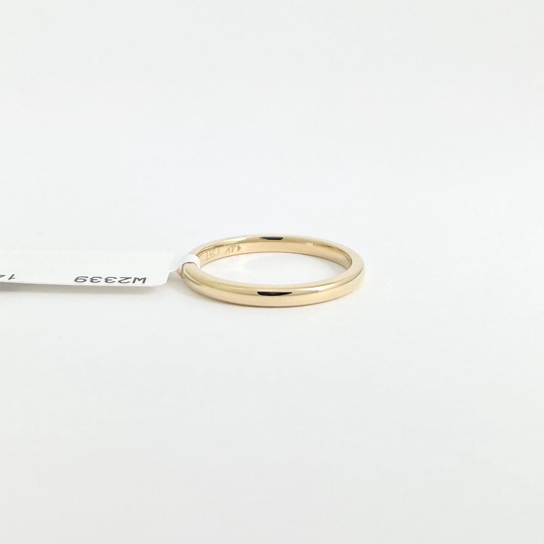 Thin Plain Classic Wedding Band Ring 14K Yellow Gold, Size 6, 2 mm - 6