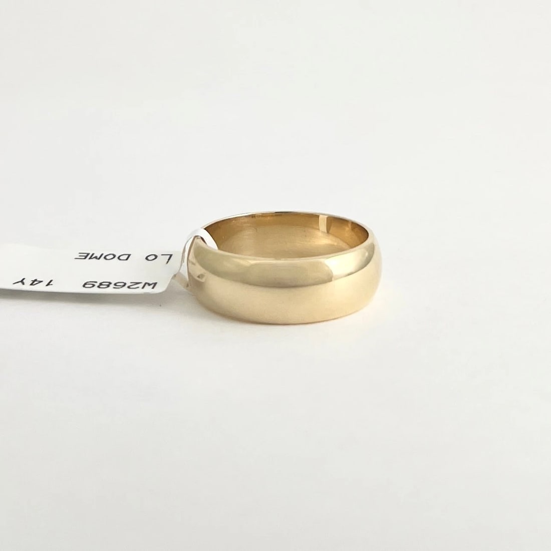 Wide Plain Classic Wedding Band Ring 14K Yellow Gold, Size 6, 6 mm - 5