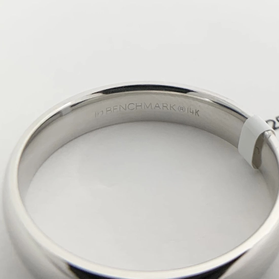 Men's Plain Wedding Band Ring 14K Whire Gold, Size 12, 4.7 mm, 6.62 Grams - 5