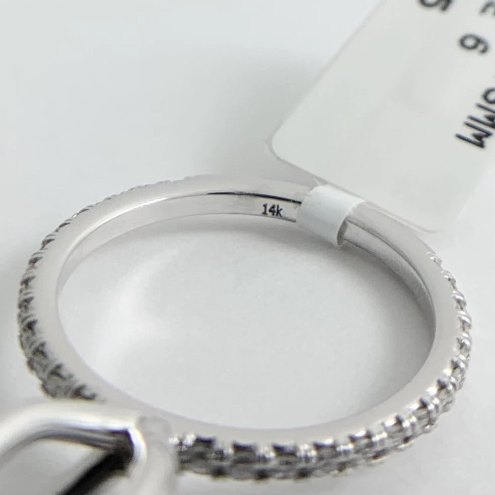 4-Prong Thin Diamond Engagement Ring Setting Mounting 14K White Gold, .30 CTW - 9