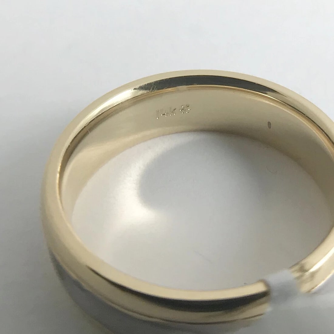 Men's Two-Tone Wedding Band Ring 14K Yellow White Gold Size 8, 5.9 mm, 7.6 Grams - 11