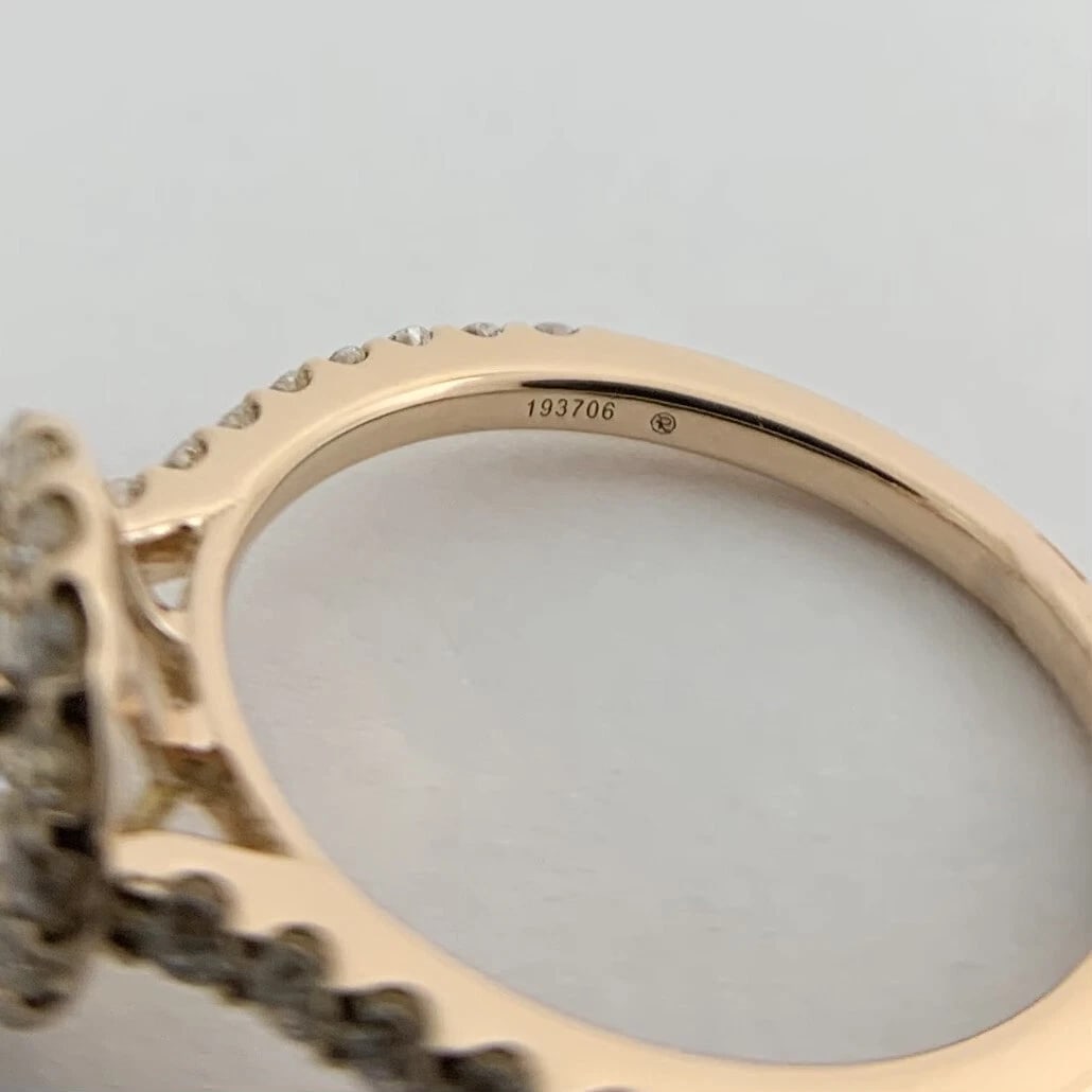 GIA Round Diamond Halo Engagement Ring 18K Pink Rose Gold, 1.45 CTW - 11