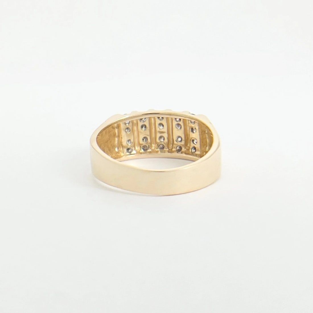 Men's Champagne Diamond Gemlock-Set Ring 14K Yellow Gold, 2.30 CTW, 7.90 Grams - 8