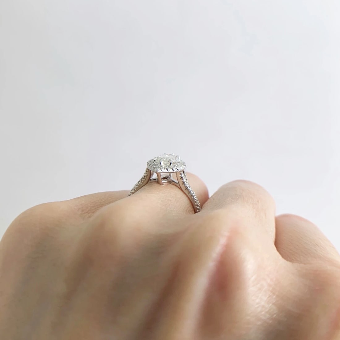 Marquise Halo Diamond Engagement Ring EGL Certified 14K White Gold, 1.95 CTW - 5
