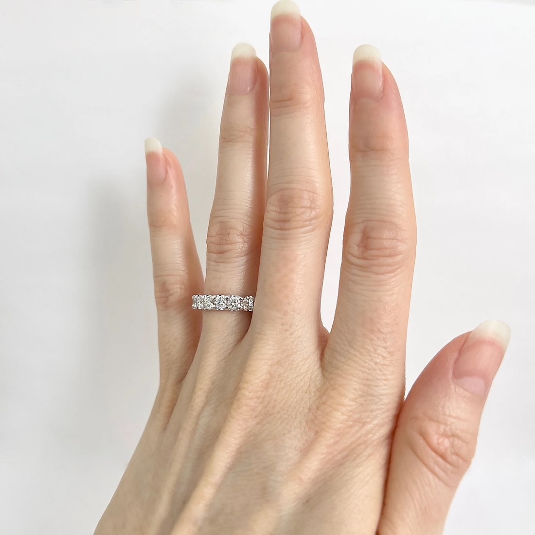 Round Diamond Eternity Ring Wedding Band Anniversary 14K White Gold, 2.38 CTW - 3