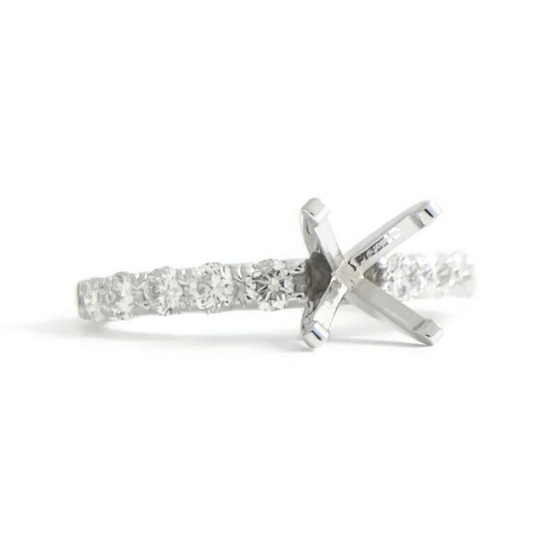4-Prong Diamond Engagement Ring Setting Mounting 14K White Gold .40 CTW, 2.37 Gr: 4-Prong Diamond Engagement Ring Setting Mounting 14K White Gold .40 CTW, 2.37 Gr This is a gorgeous diamond engagement ring mounting ready to house a diamond or gemstone of your choice. Don't