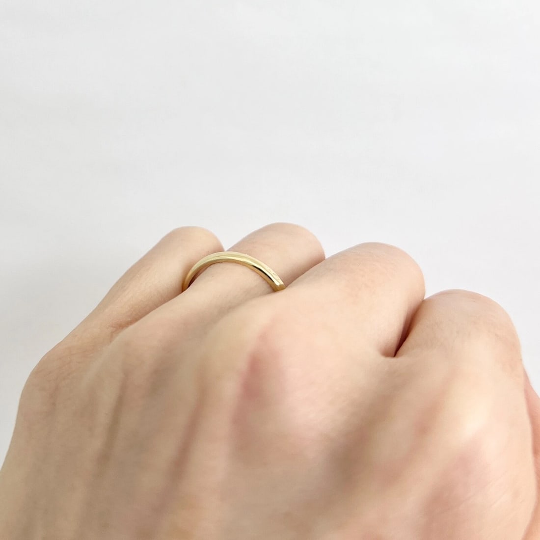 Men's Thin Wedding Band Ring 14K Yellow Gold, Size 8, 2.3 mm - 5