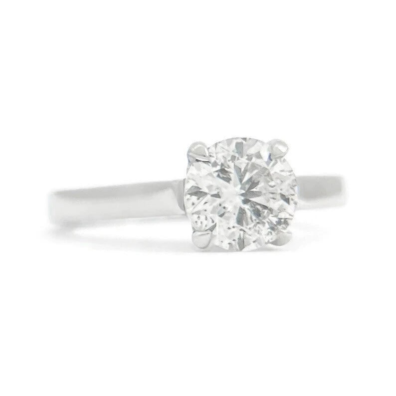 Round Solitaire Diamond Engagement Ring Platinum, 1.01 CT, 5.52 Grams: Round Solitaire Diamond Engagement Ring Platinum, 1.01 CT, 5.52 Grams This is a beautiful diamond engagement ring! Please let us know if you have any questions. Diamonds: one round brilliant cut,