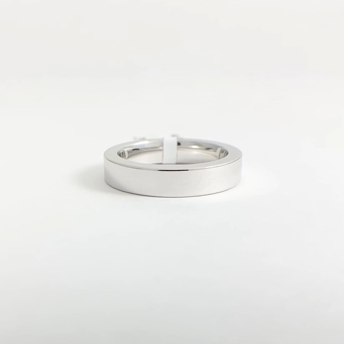 Men's Plain Thick Wedding Band Ring 14K White Gold, Size 7, 4.3 mm, 8.10 Grams - 8