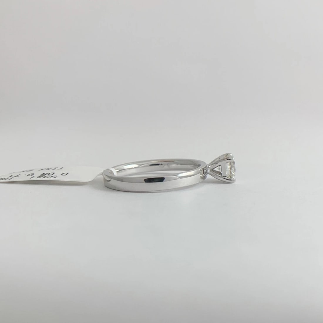 Round Solitaire Diamond Engagement Ring 18K White Gold, .71 CT, 4.15 Grams - 9