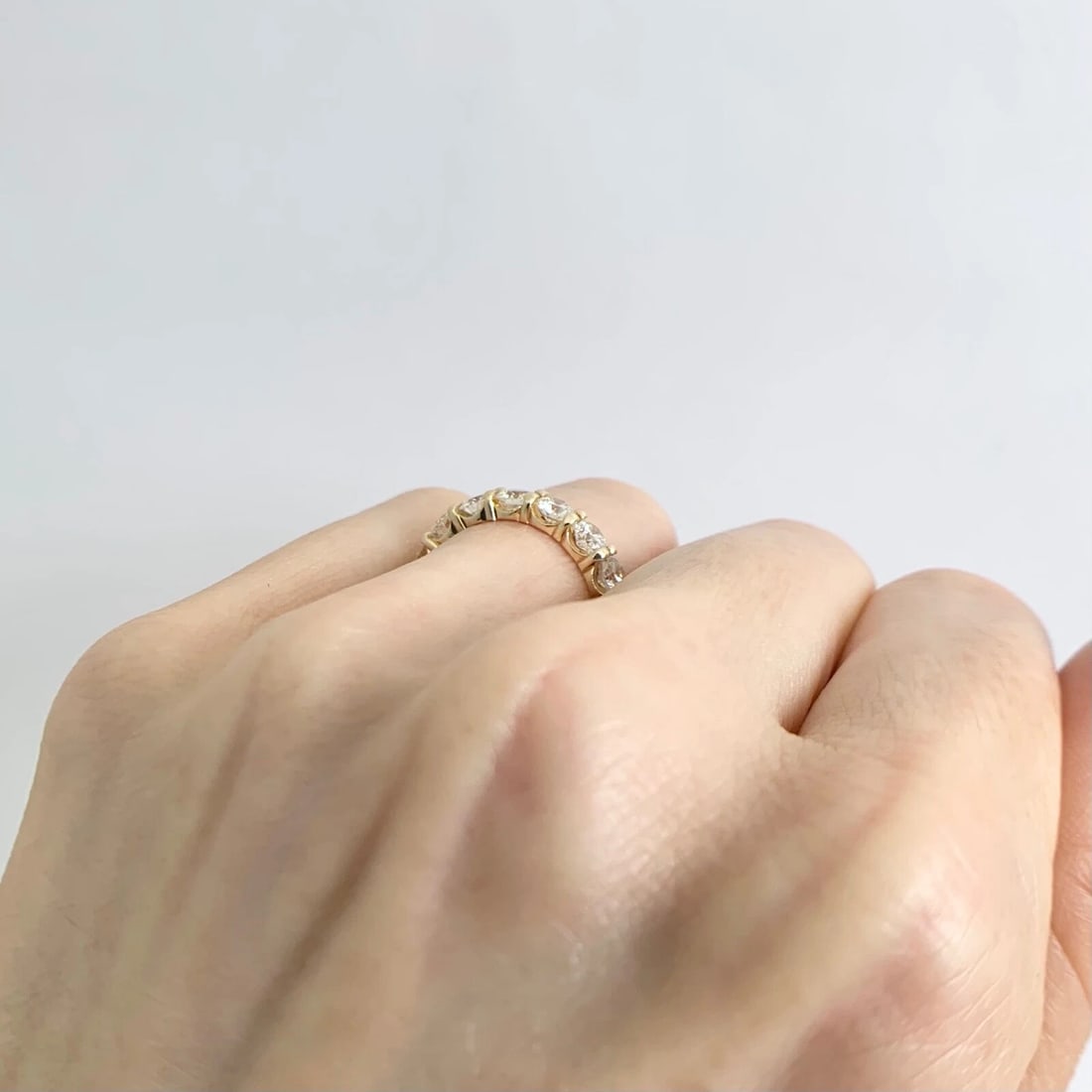 Round Diamond Eternity Ring Wedding Band 14K Yellow Gold, Size 5, 3.02 CTW - 5