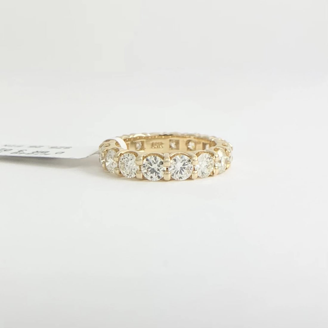 Round Diamond Eternity Ring Wedding Band 14K Yellow Gold, Size 5, 3.02 CTW - 6