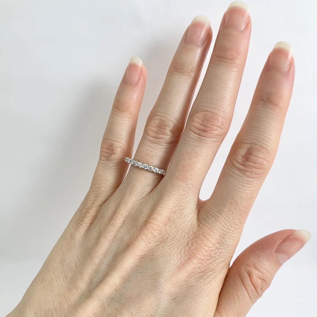 Two-Tone Round Diamond Wedding Band Ring 14K Yellow White Gold, .43 CTW - 4