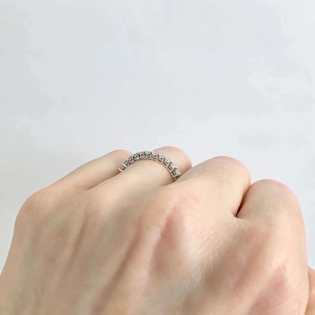 Two-Tone Round Diamond Wedding Band Ring 14K Yellow White Gold, .43 CTW - 6