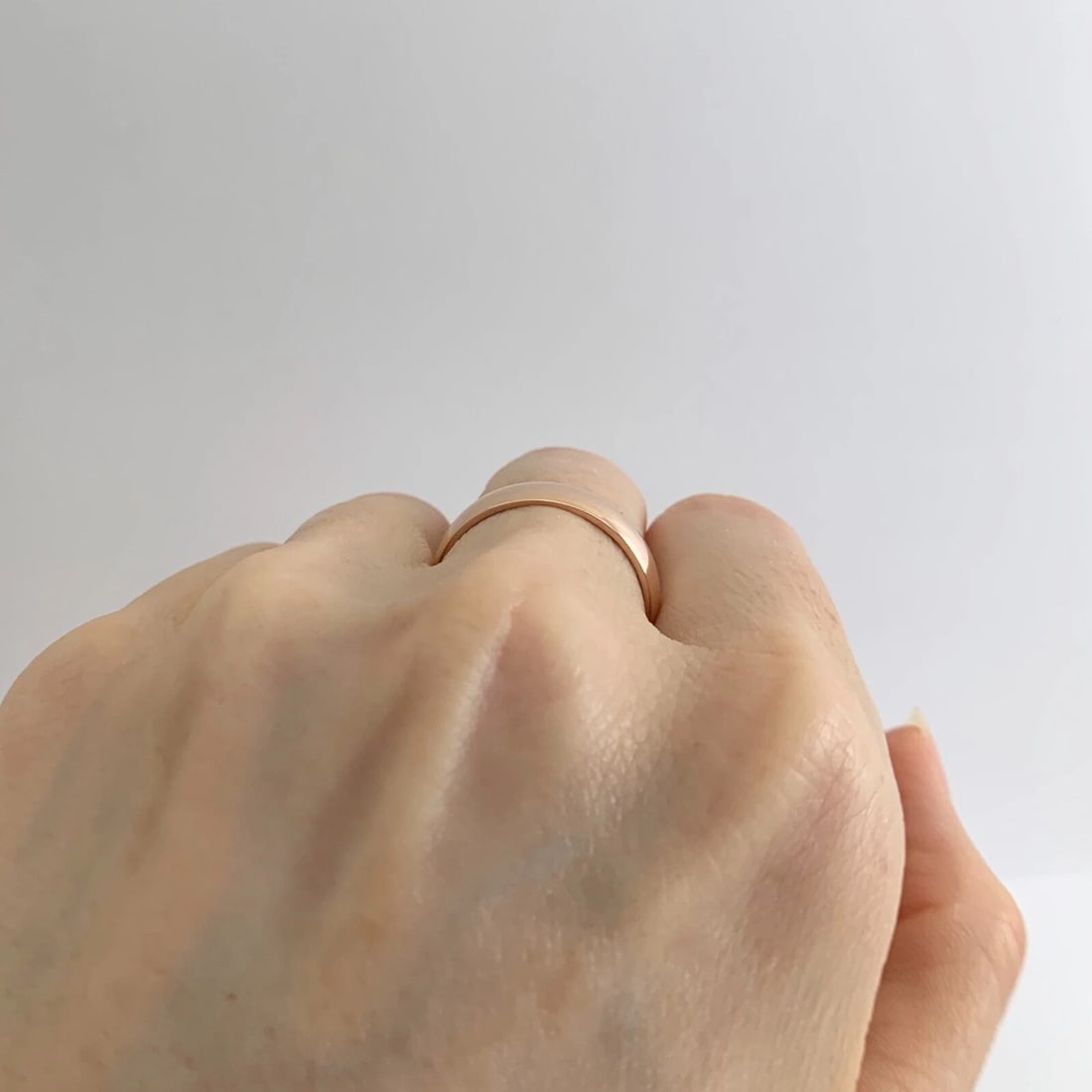 Men's Plain Wedding Band Ring 14K Pink Rose Gold Size 8, 5 mm, 4.83 Grams - 5