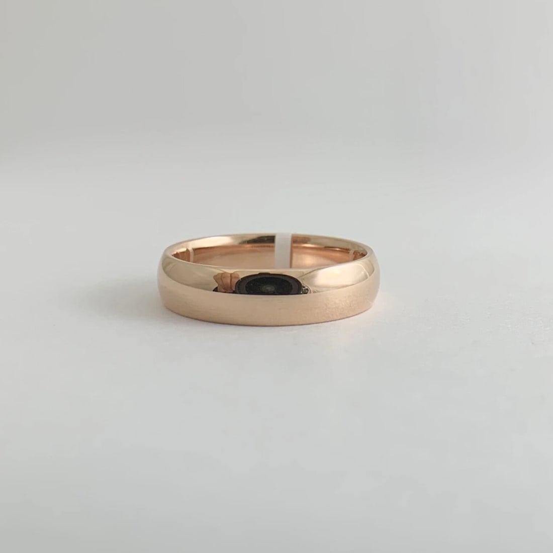 Men's Plain Wedding Band Ring 14K Pink Rose Gold Size 8, 5 mm, 4.83 Grams - 6
