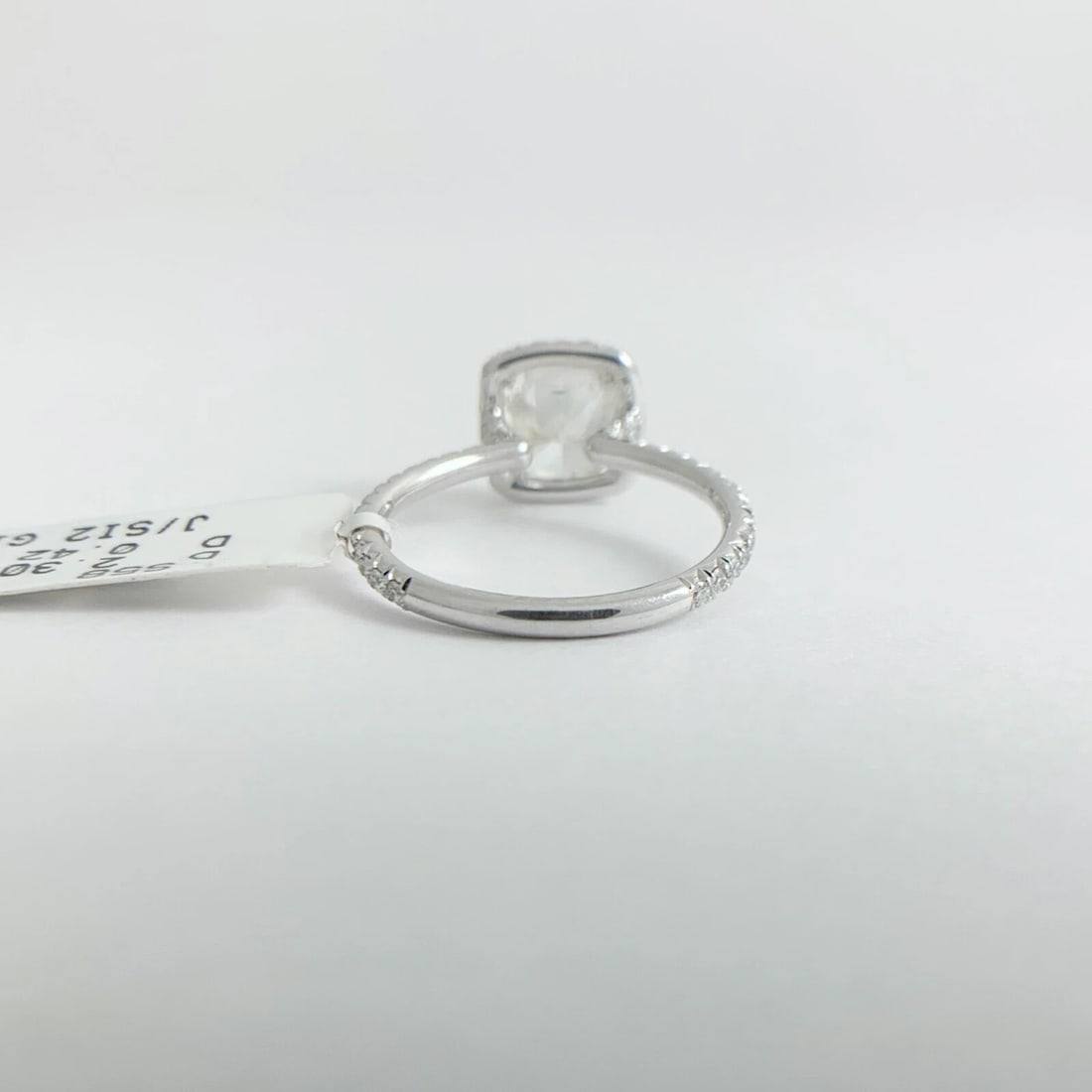 GIA Radiant Halo Diamond Engagement Ring Platinum 1.51 CTW - 9