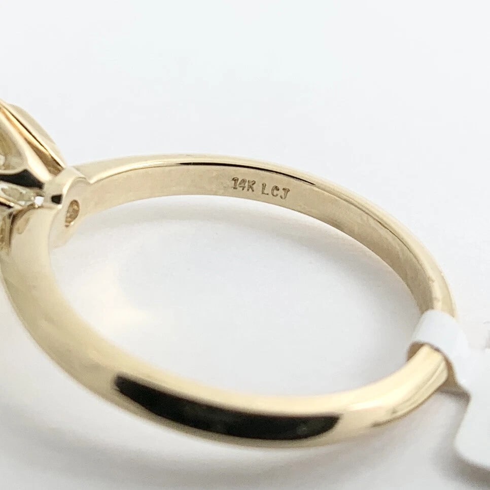 Round Champagne Diamond Solitaire Engagement Ring 14K Yellow Gold 1.51 CT - 10