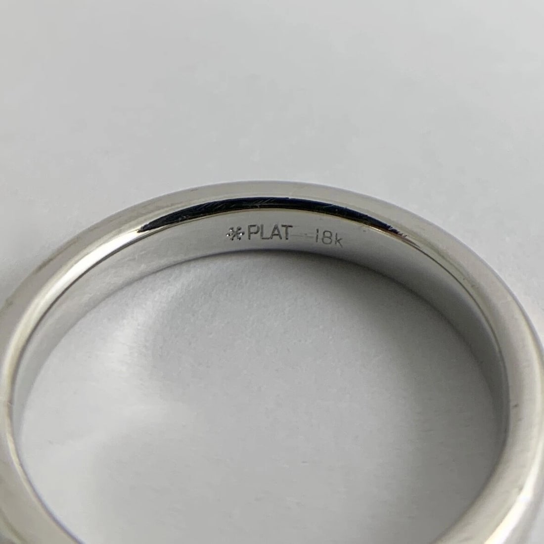 Men's Plain Two-Tone Wedding Band Ring Platinum 18K Yellow Gold, 3.5 mm, 9.63 Gr - 9