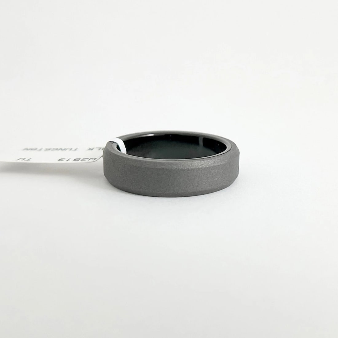 Men's Dark Grey Sandblasted Wedding Band Ring Tungsten Carbide, Size 10, 6 mm - 7