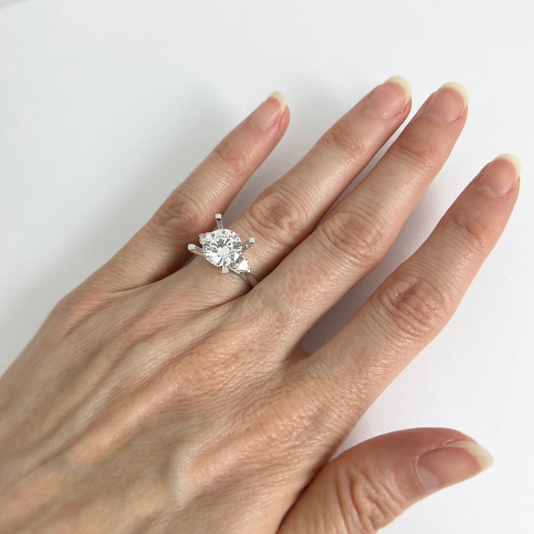Heart Diamond Engagement Ring Setting Mounting 14K White Gold .33 CTW - 6