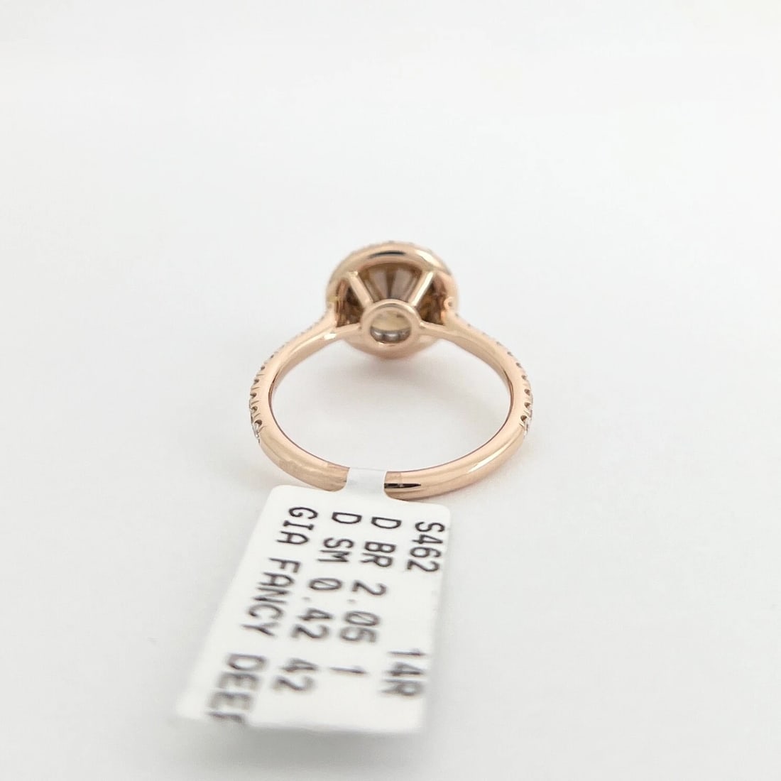 GIA Round Fancy Brown Diamond Halo Engagement Ring 14K Rose Gold 2.47 CTW - 9