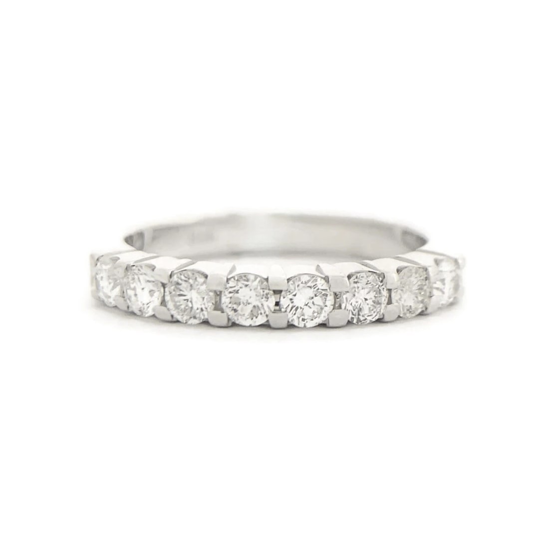 8-Stone Round Diamond Ring Wedding Band 14K White Gold .55 CTW, Size 6: 8-Stone Round Diamond Ring Wedding Band 14K White Gold .55 CTW, Size 6 This is a lovely ring that can be worn as a wedding band, anniversary ring or statement ring. Don't hesitate to ask any questions