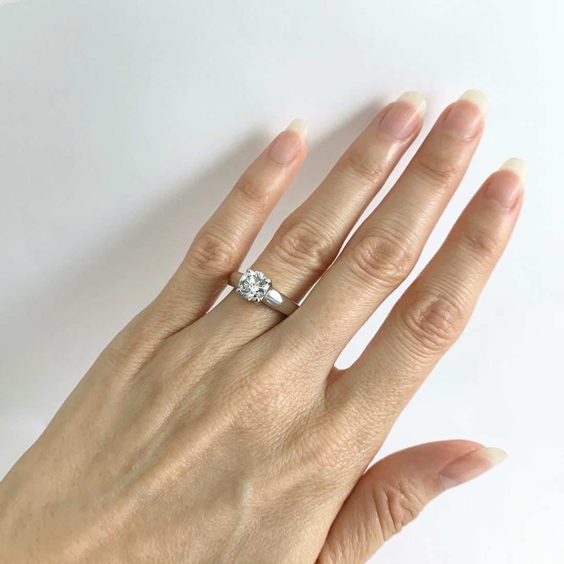 Round Lucida Solitaire Diamond Engagement Ring Platinum 1.51 CT - 5