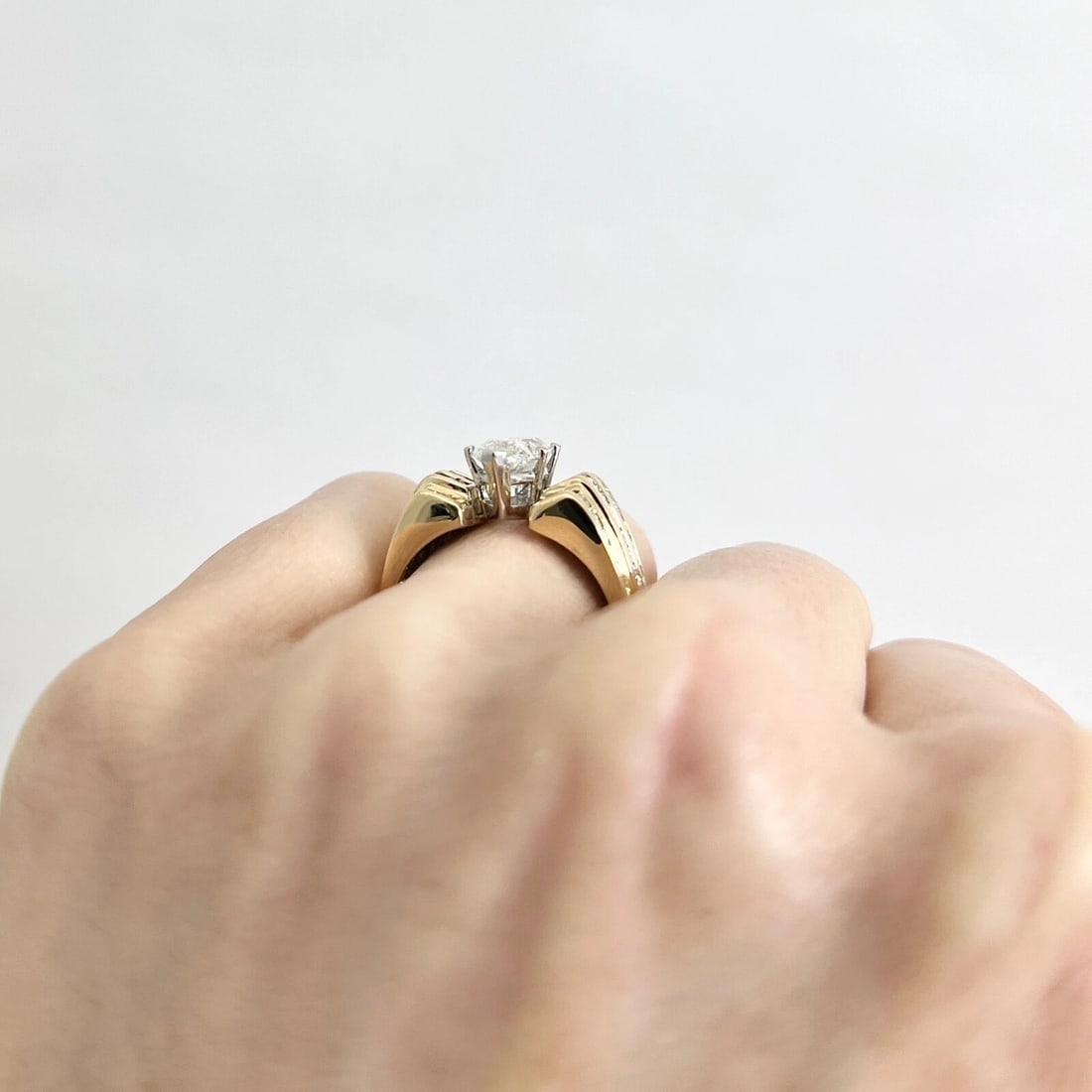 GIA Marquise Diamond Wide Band Engagement Ring 18K Yellow Gold 3.05 CTW - 5