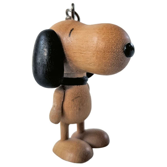 Vintage Wood Snoopy Coin Bank & Key Chain - 4