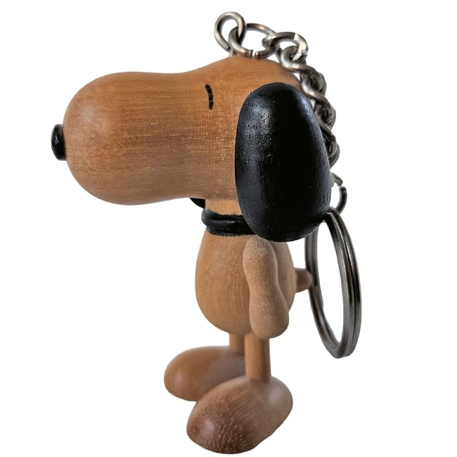 Vintage Wood Snoopy Coin Bank & Key Chain - 5