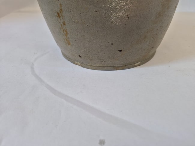 Half gallon ovoid stoneware jar with heavy cobalt - 3